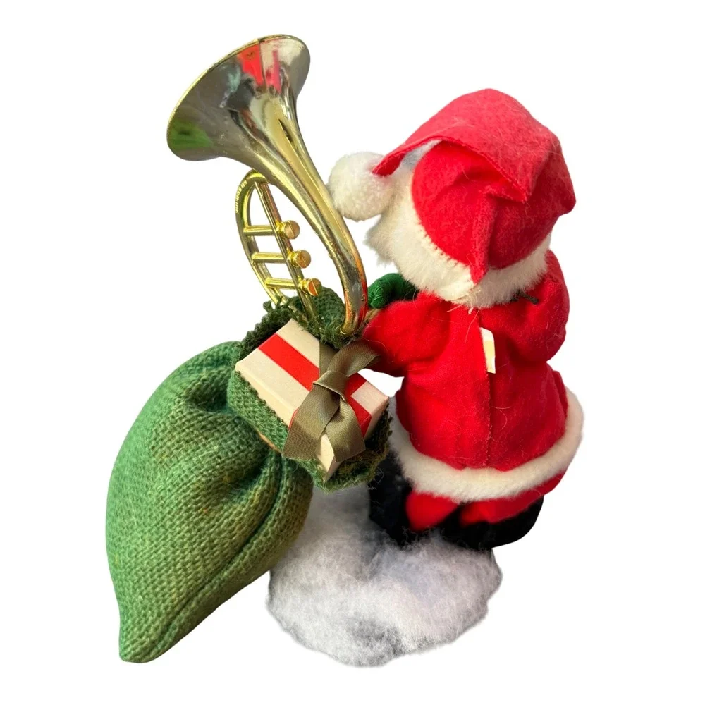 VTG Annalee Santa Claus Figurine French Horn Gift Sack‎ 10